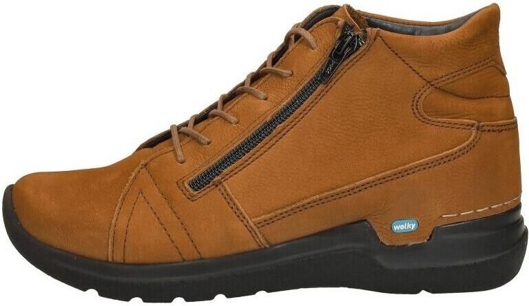 Wolky Dames Veterboot Why Antique Nubuck 0660611 430 Cognac