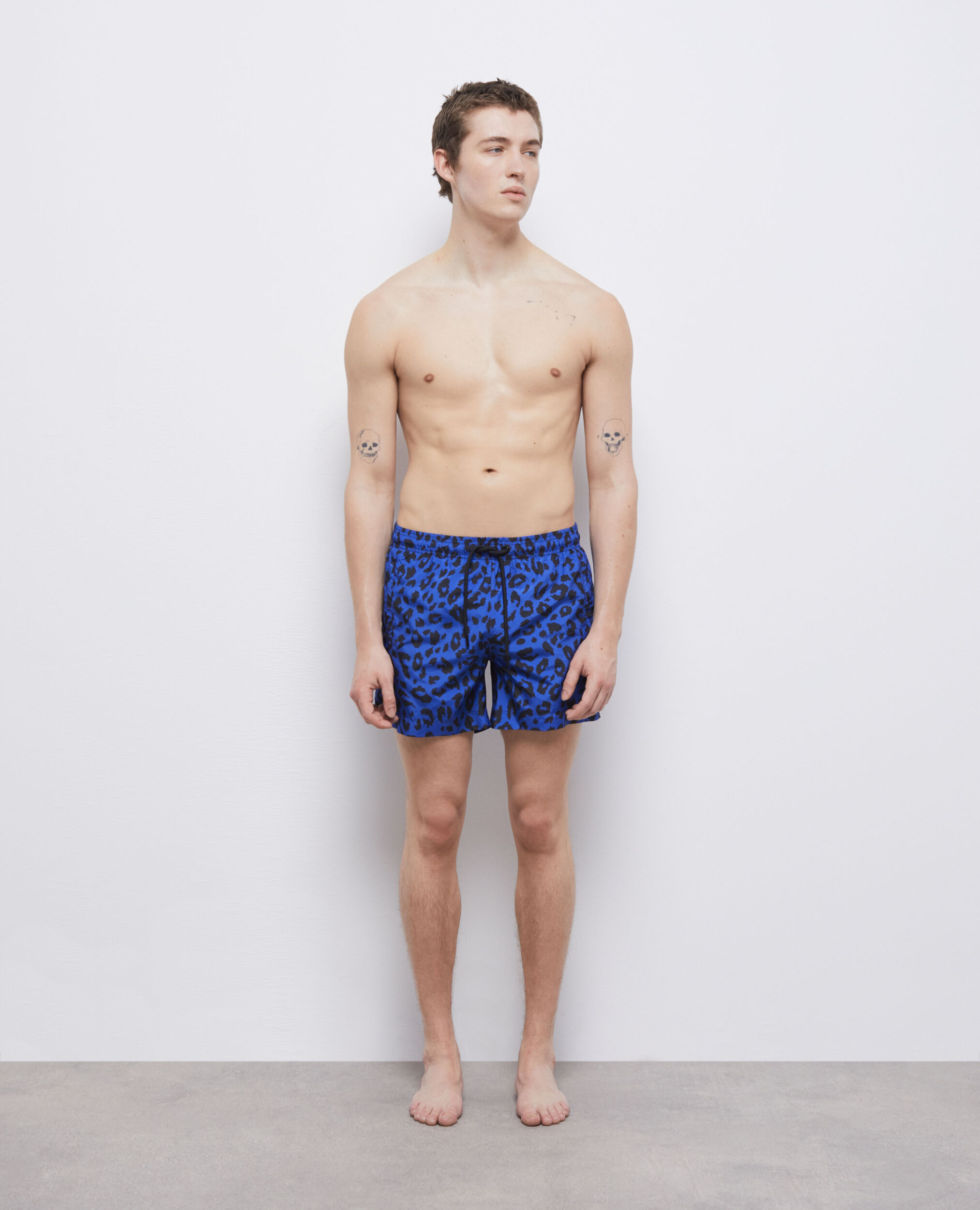 Maillot de bain léopard bleu