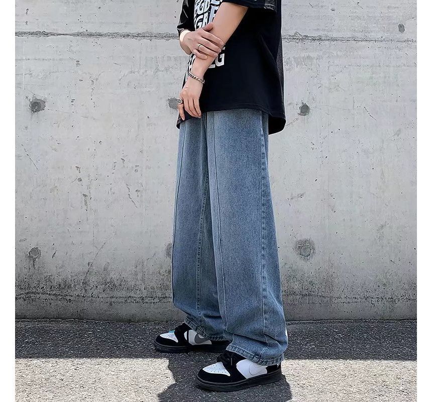 Urtishia - High-Waist Wide-Leg Jeans
