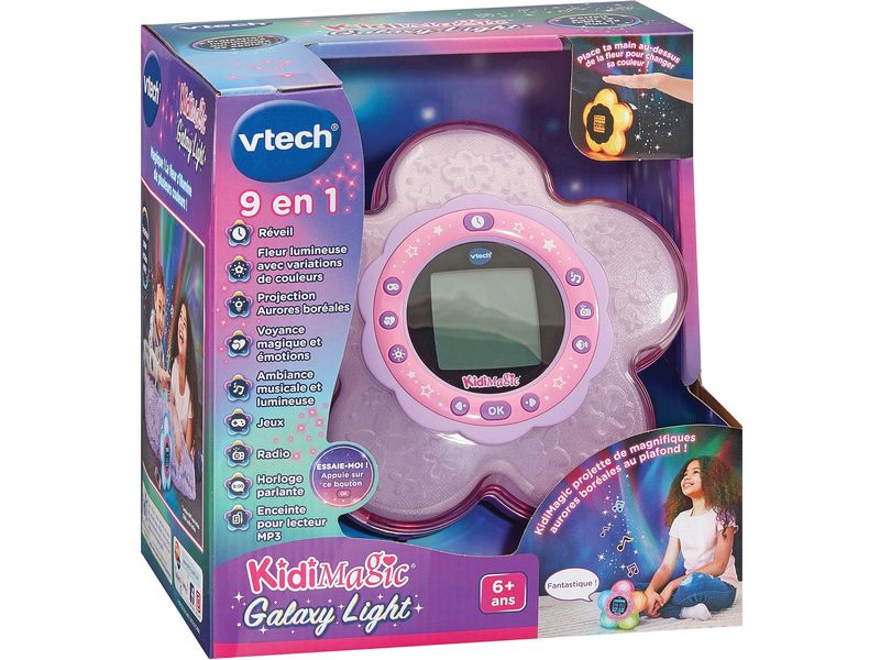 Vtech Kidimagic Galaxy Light -FR- Magischer Wecker mit farbenfrohen Lichtprojektionen und tollen Wahrsage-Funktionen sowie lustigen Spielen