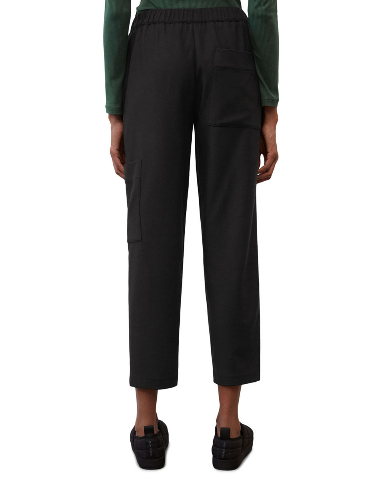 Marc O'Polo Pantalon cargo en Laine mélangée noir