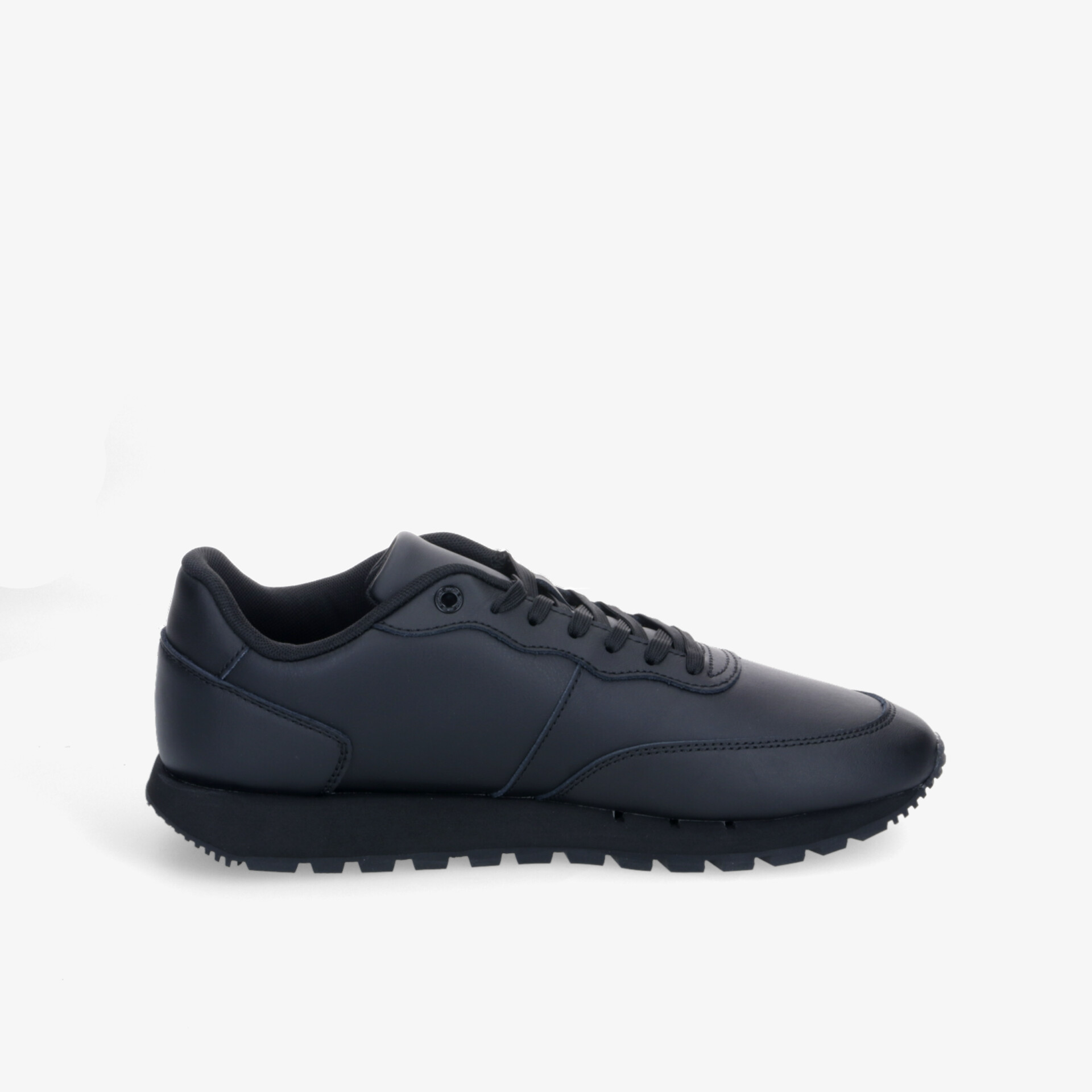 TOMMY JEANS Leather Runner Herren Sneaker Low schwarz