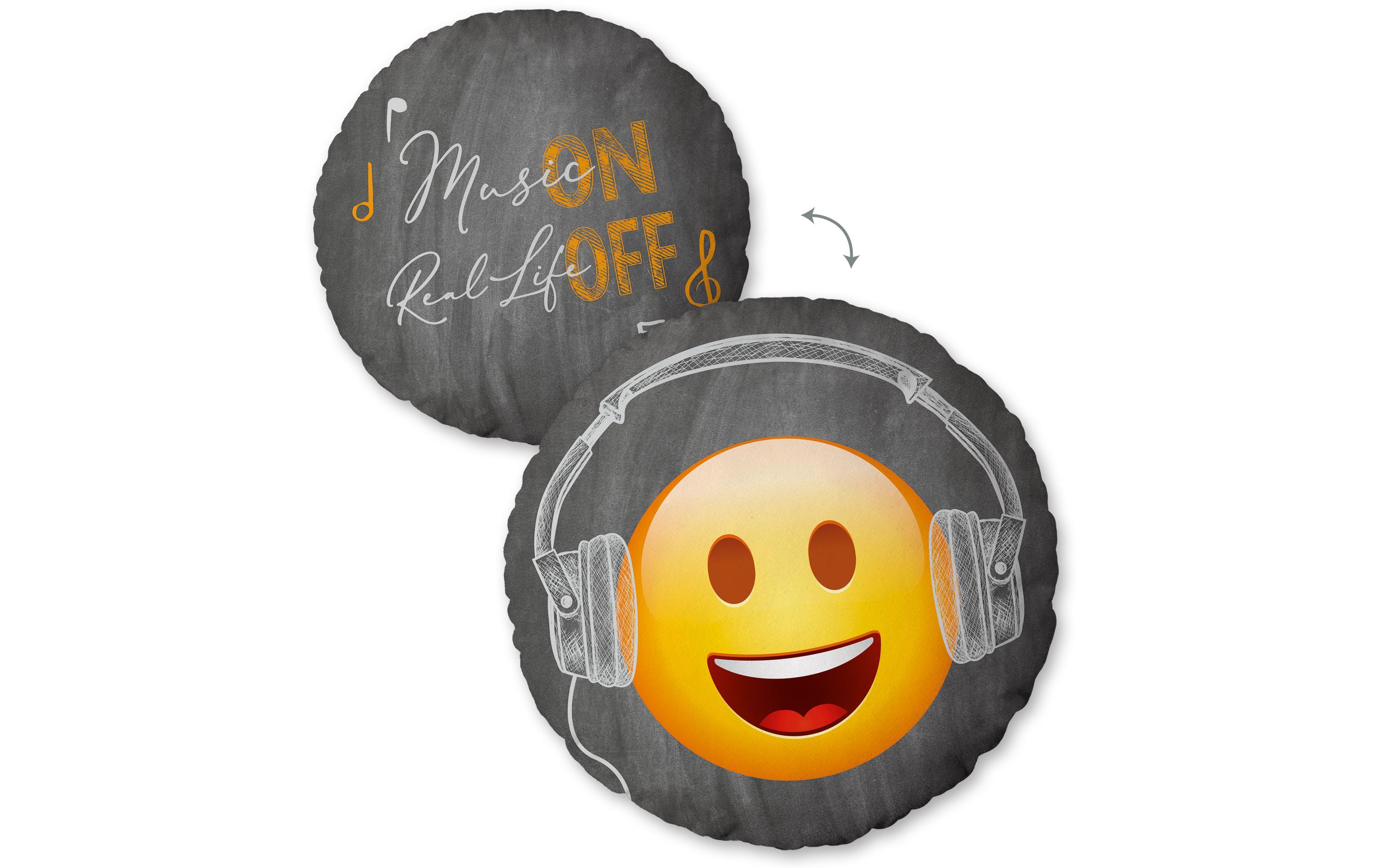 Kissen Emoji Ø 40 cmRundes Kissen mit Füllung