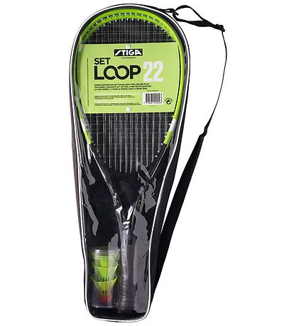 Stiga Badmintons?t - Loop 22 Speed - 6 Dele - Sort/ Grøn