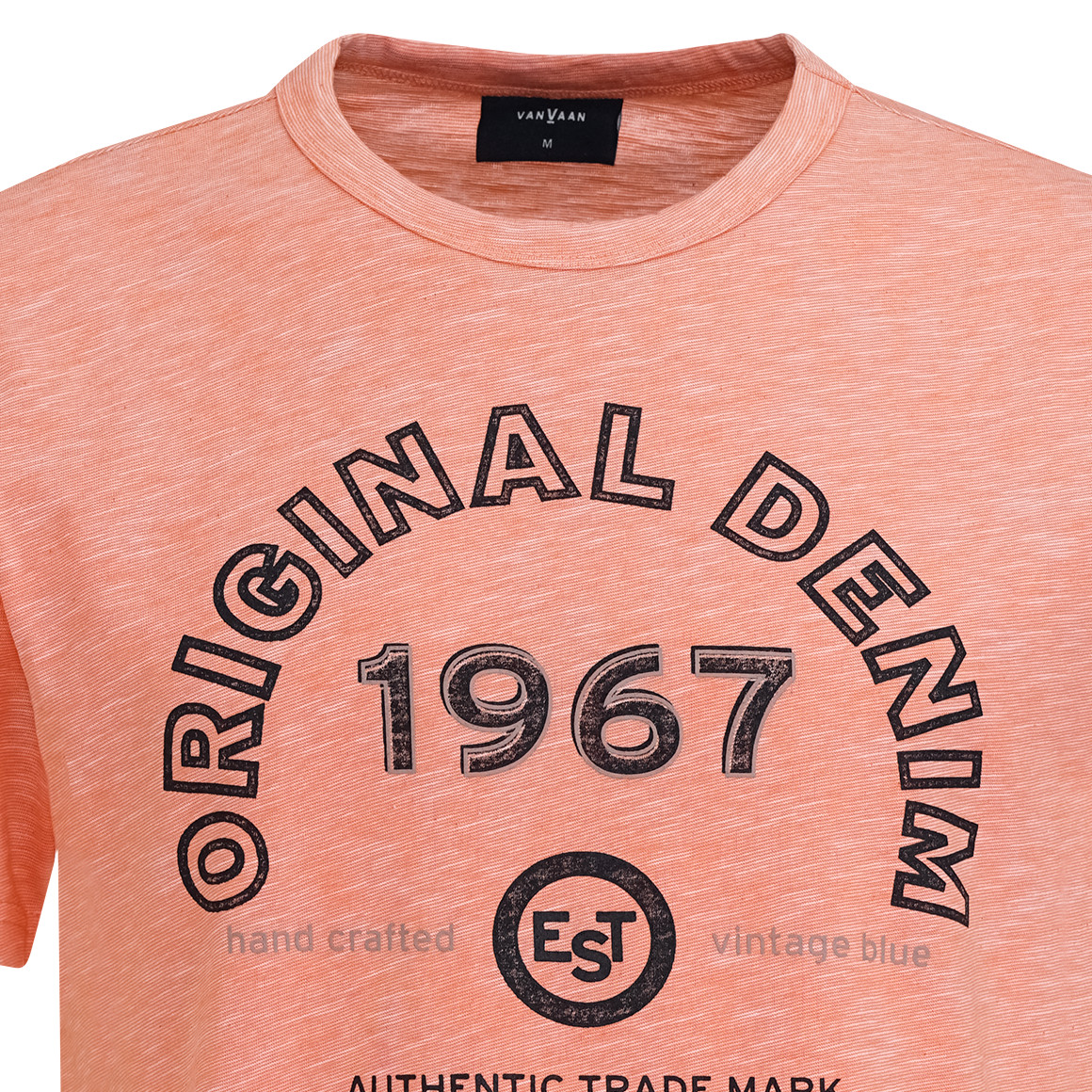 VanVaan Denim Herren T-Shirt mit Print hellorange