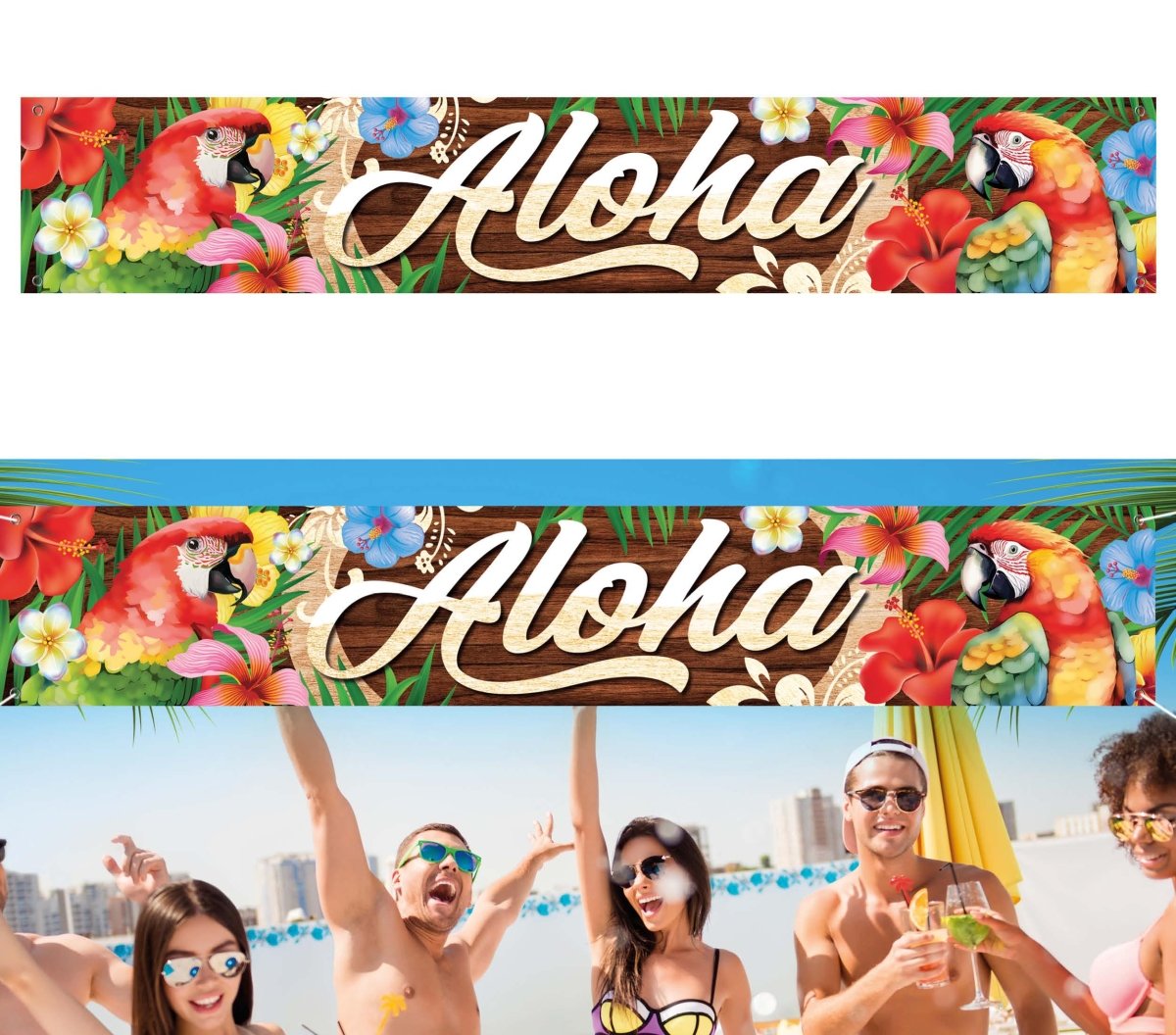 Hawaii Banner Aloha 1,50m