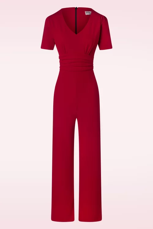 Vintage Chic for Topvintage Evelynn jumpsuit in rood