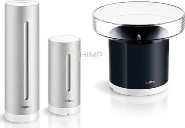 Netatmo NBU-NWS-NRG-EU Rain Pack - Vejrstation - trådløs - grå aluminium