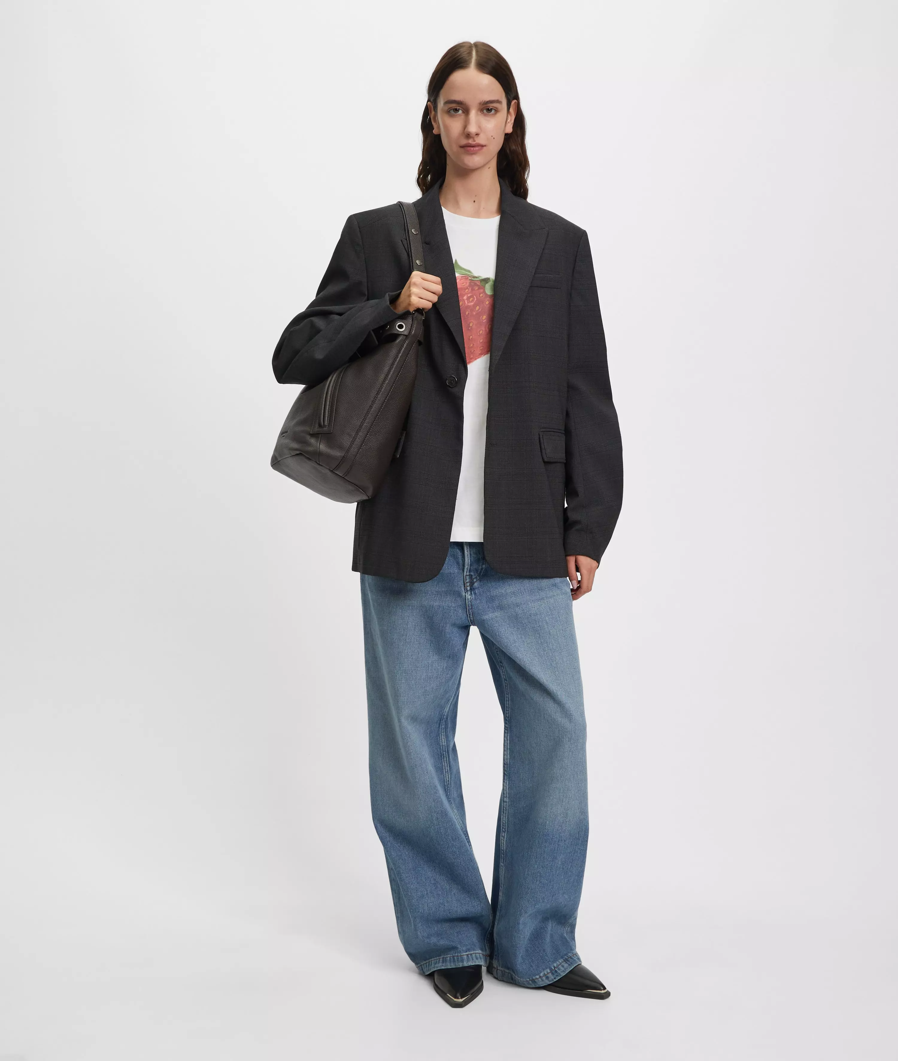 Zita Hobo L Large cowhide leather bag