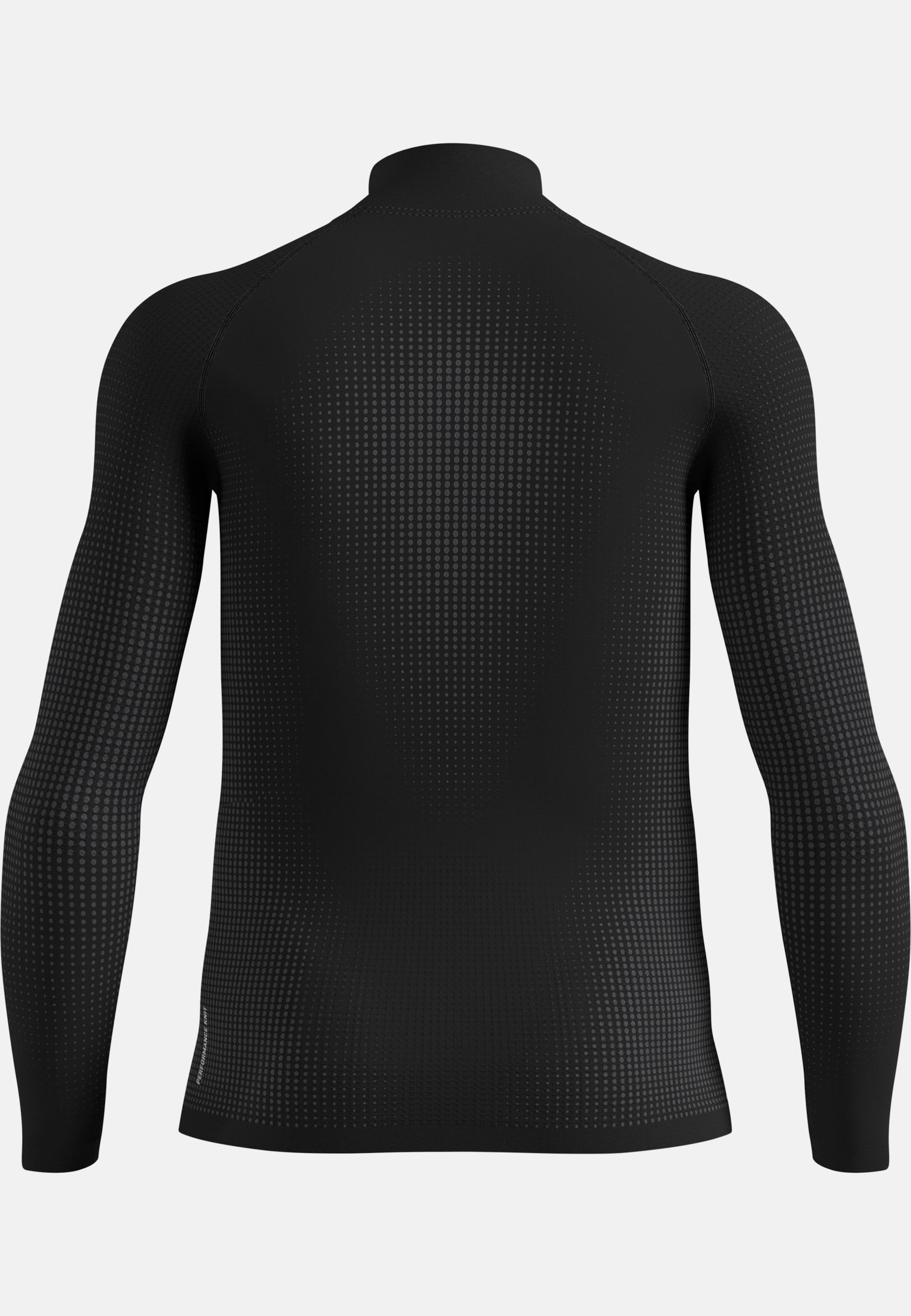 Performance Warm Base Layer Half Zip in black - odlo graphite grey