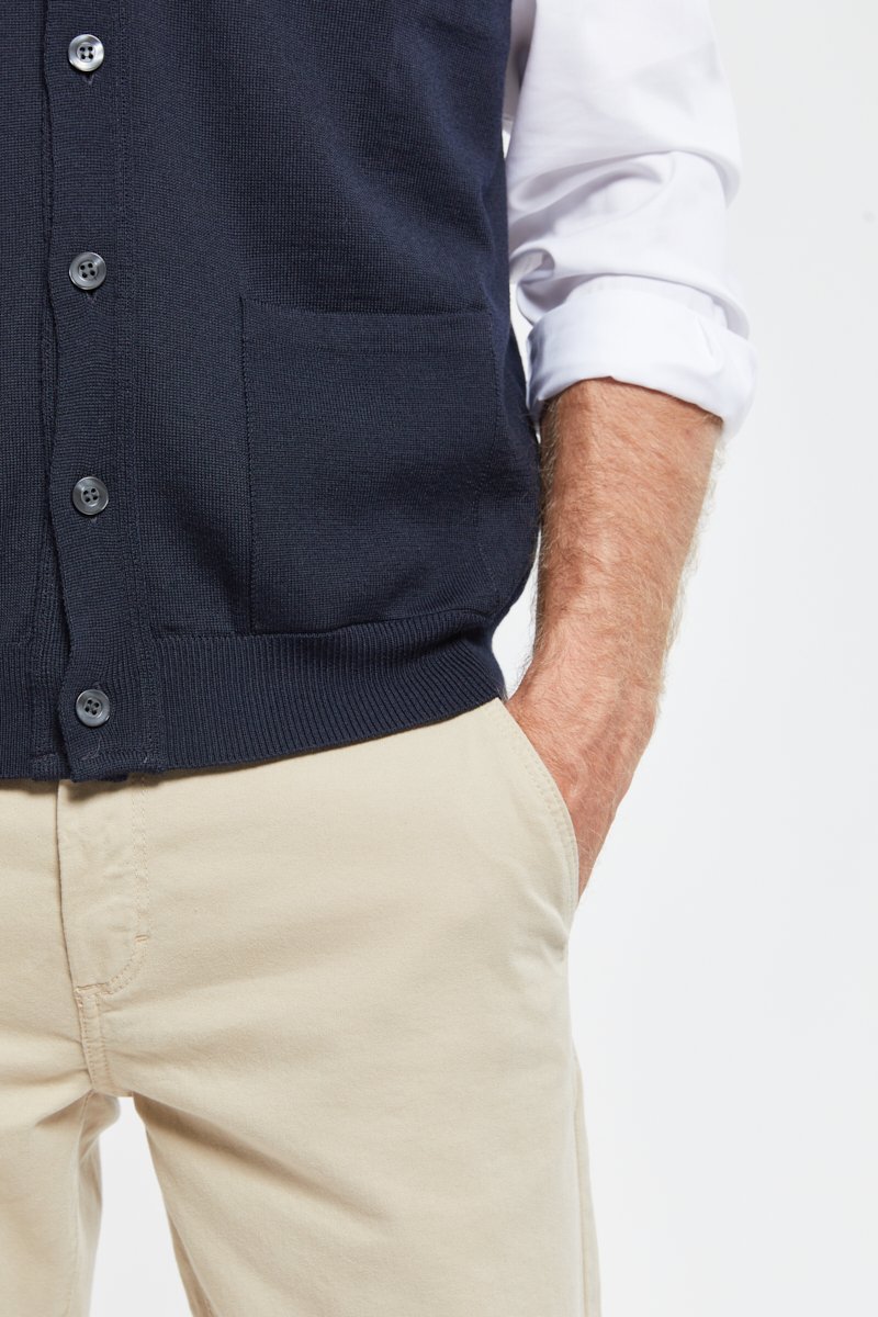 Cardigan boutonné Bérac - laine mérinos