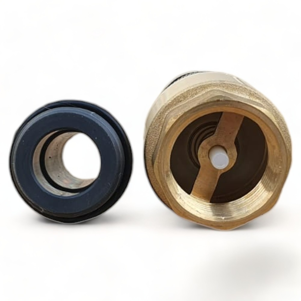 Clapet anti retour en laiton avec crépine et manchette, pour pompe - 1 pouce (25 mm)