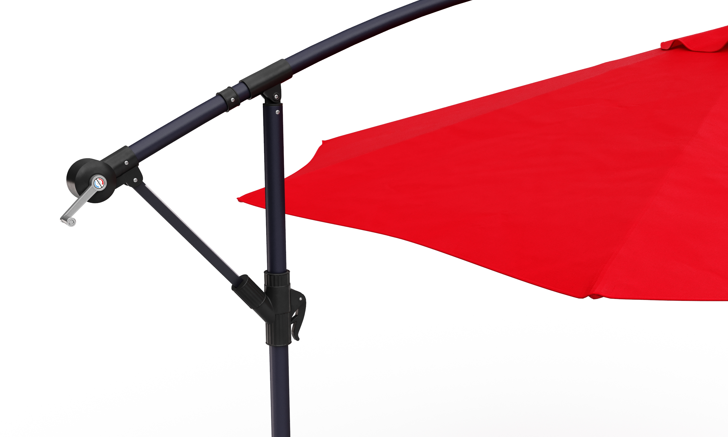 Sonnenschirm Ampelschirm BAY mit LED 300 cm rot