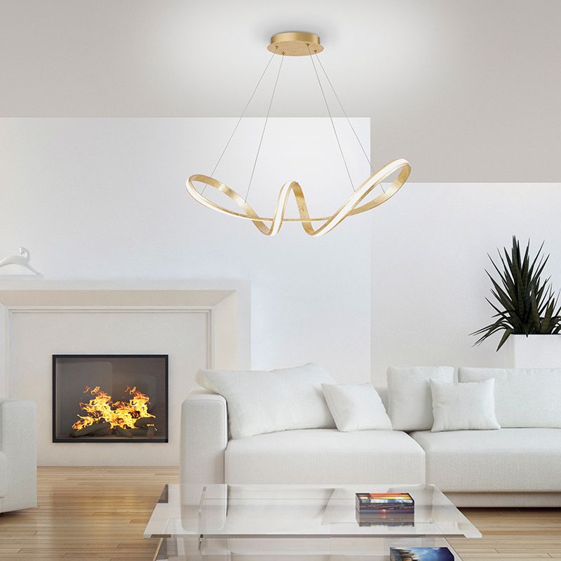 Design hanglamp goud incl. LED 91 cm - Belinda