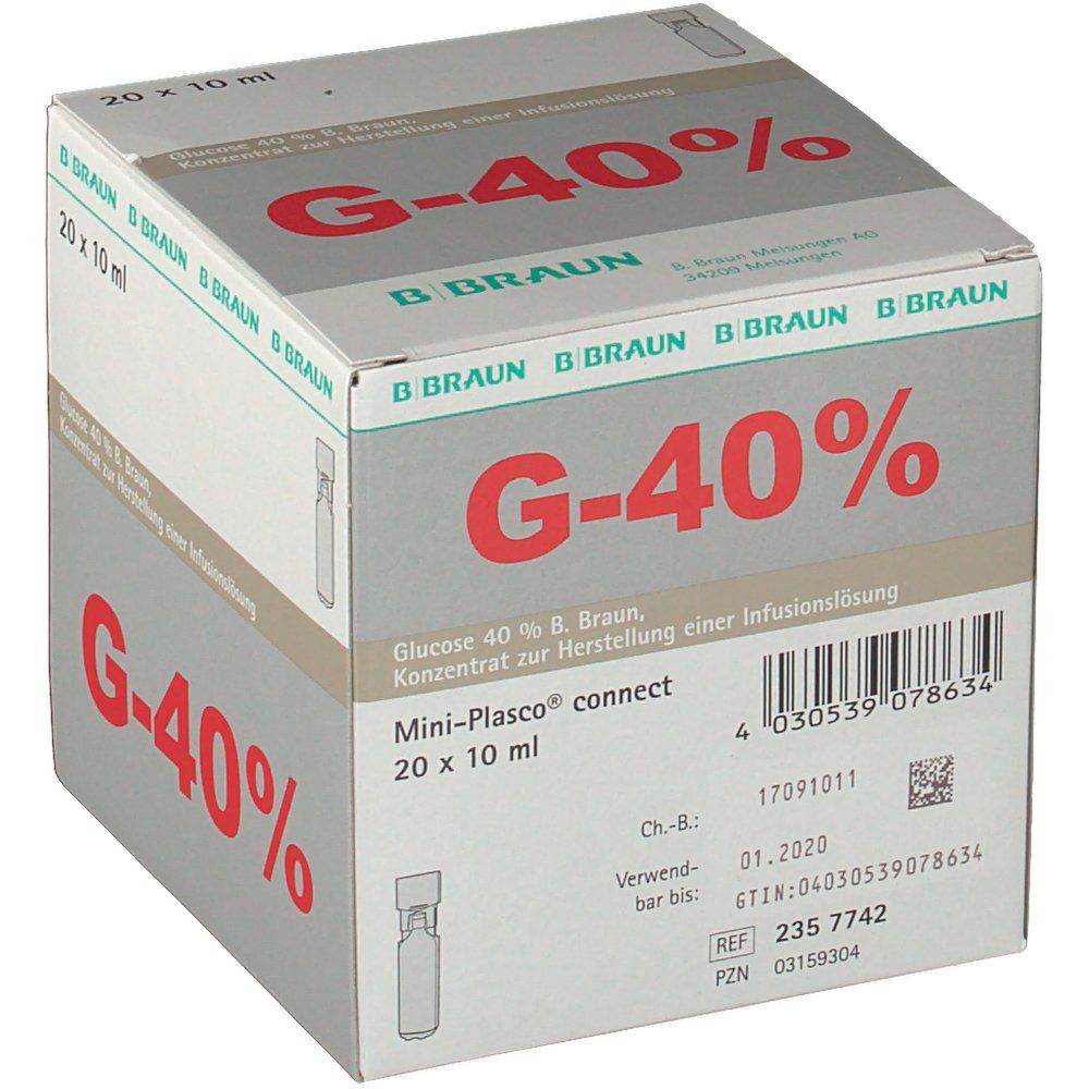 Glucose 40 % B. Braun Mini-Plasco®connect
