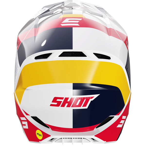 Shot - Casque Race Ridge Blanc / Navy / Rouge / Jaune / Brillant