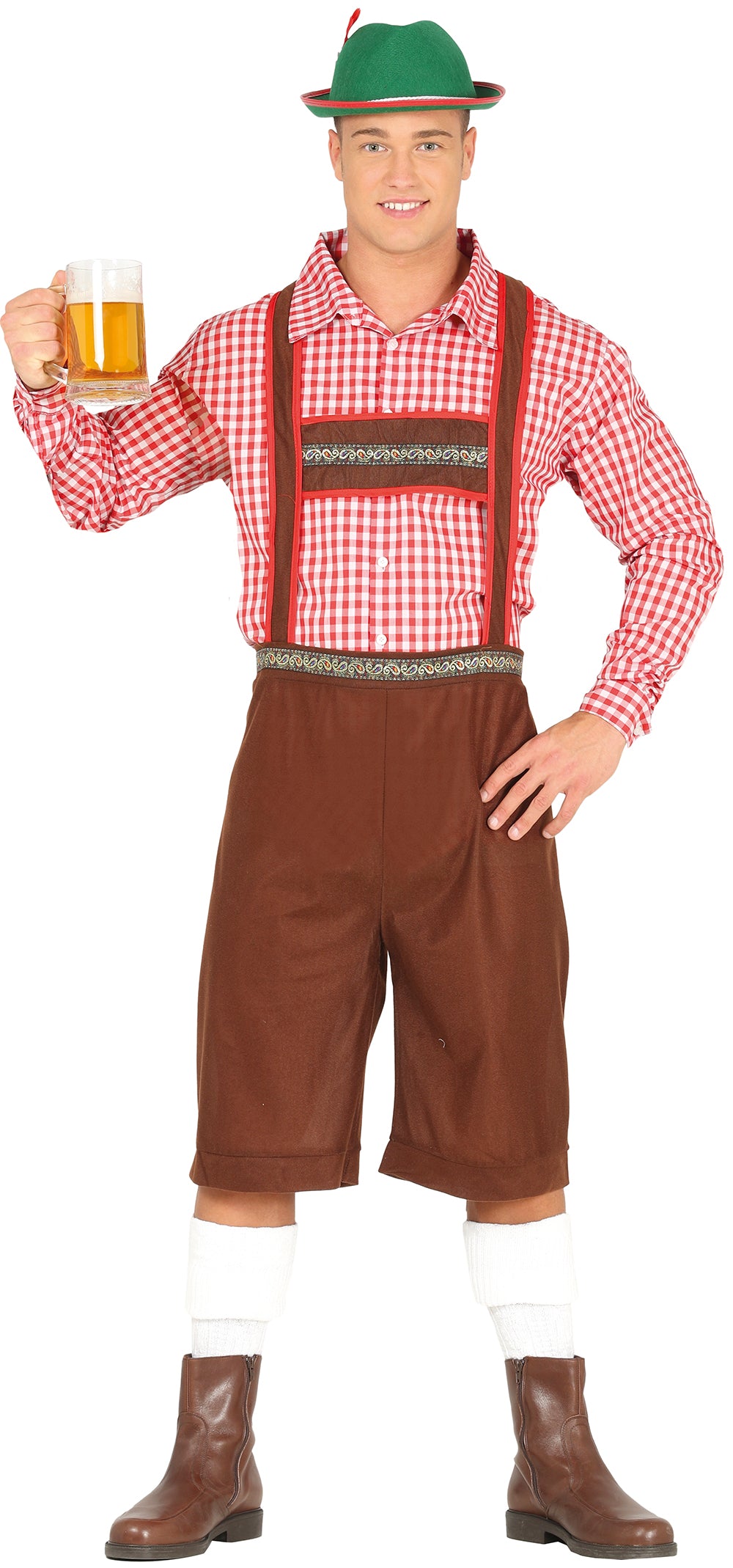 Oktoberfest Kostuum Rood Bruin Heren