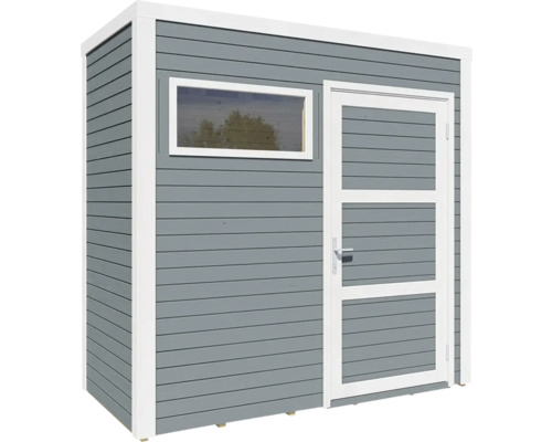 Cubo 1 tuinhuis met vloer, 234 x 121 cm, lichtgrijs