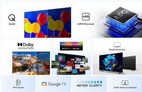 TCL - P7K - 43'' - 4K QLED TV - HDR - Google TV