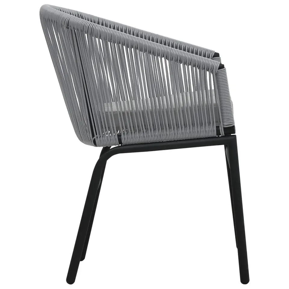 vidaXL - Tuinstoelen - Grijs - Polyetheen - 2 stuks
