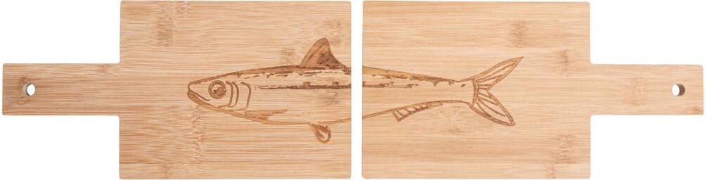 Gusta serveerplank sardientje naturel 27 x 14 x 3 cm