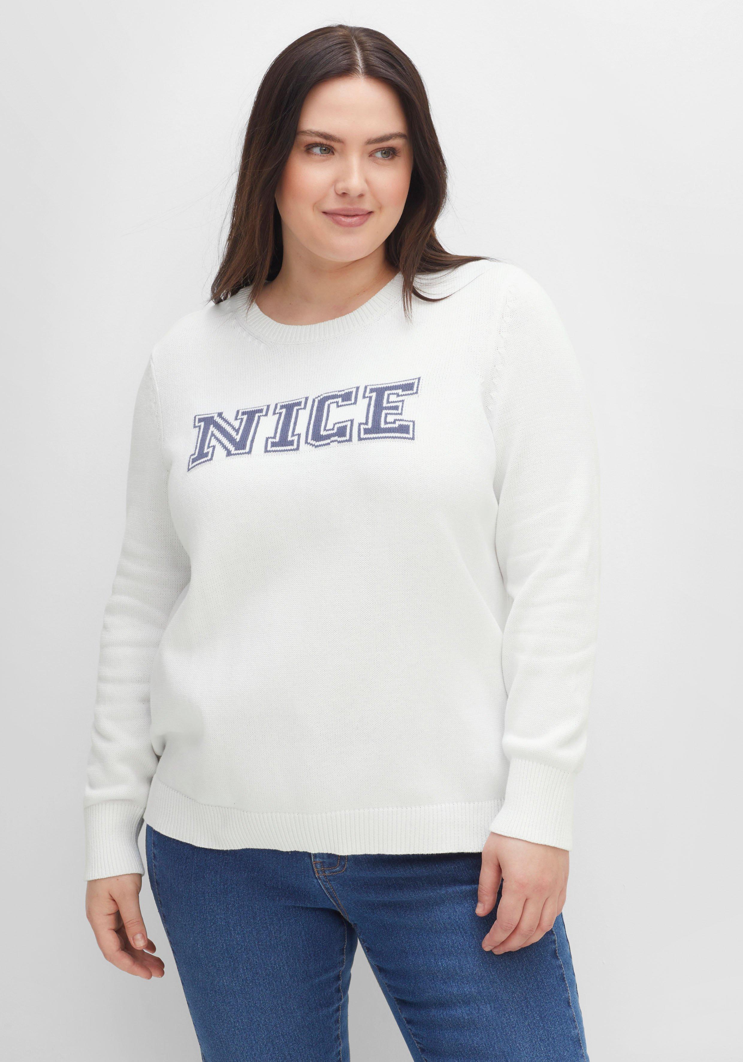 Pullover im College-Stil, mit Schriftzug
