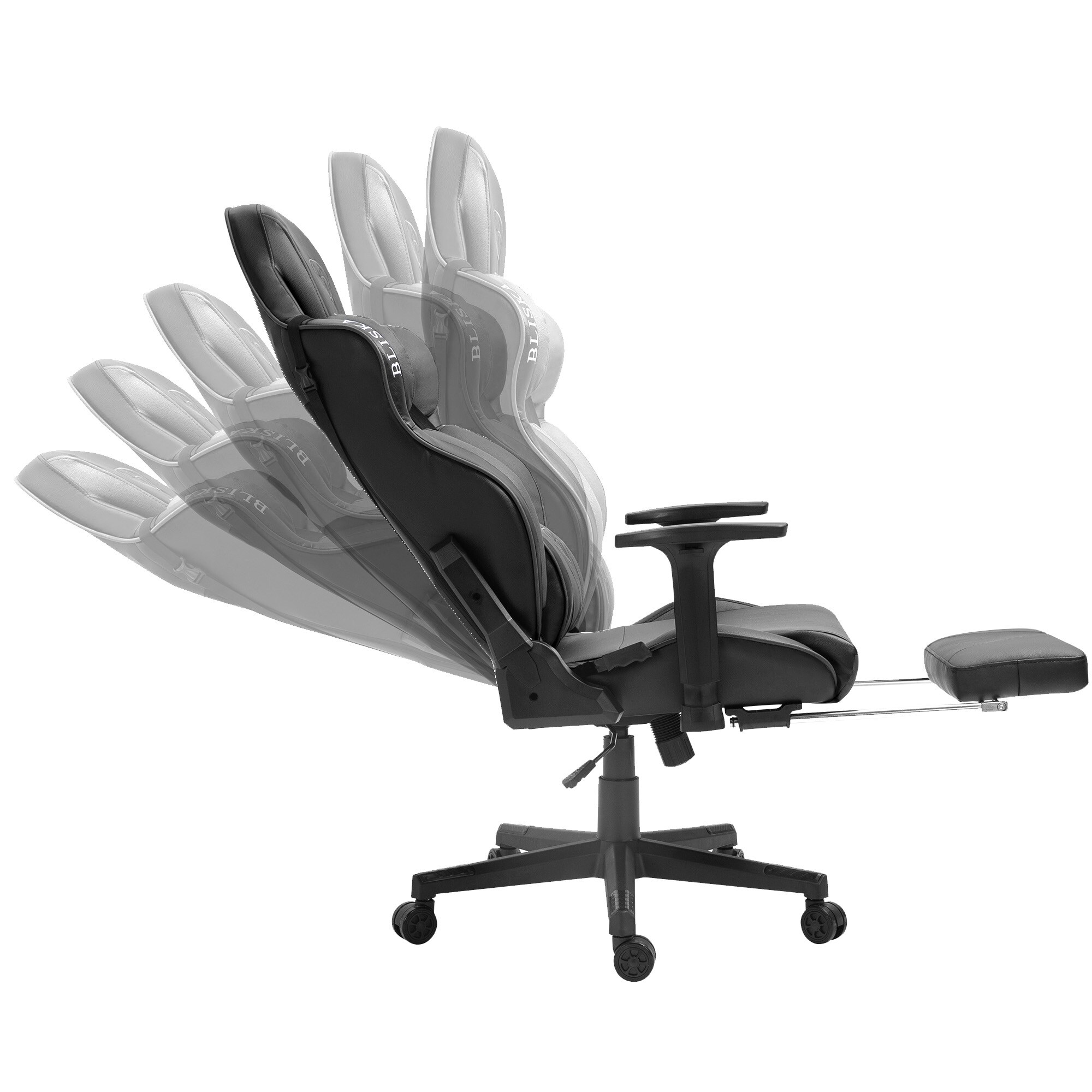 Gaming Stuhl Chair Racing Chefsessel mit Sportsitz und ergonomsichen 4D-Armlehnen