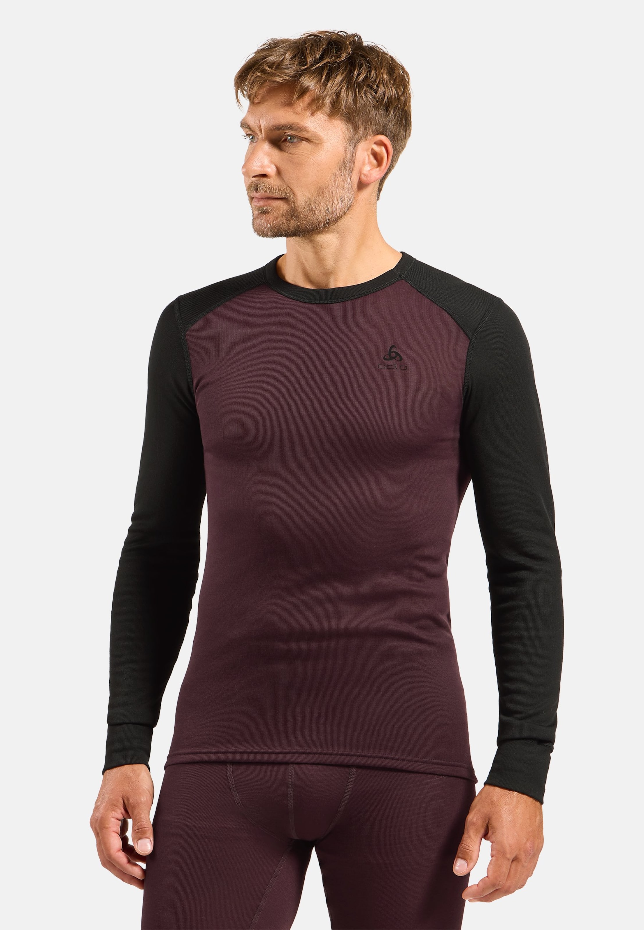 Active Warm Base layer Set in fudge - black