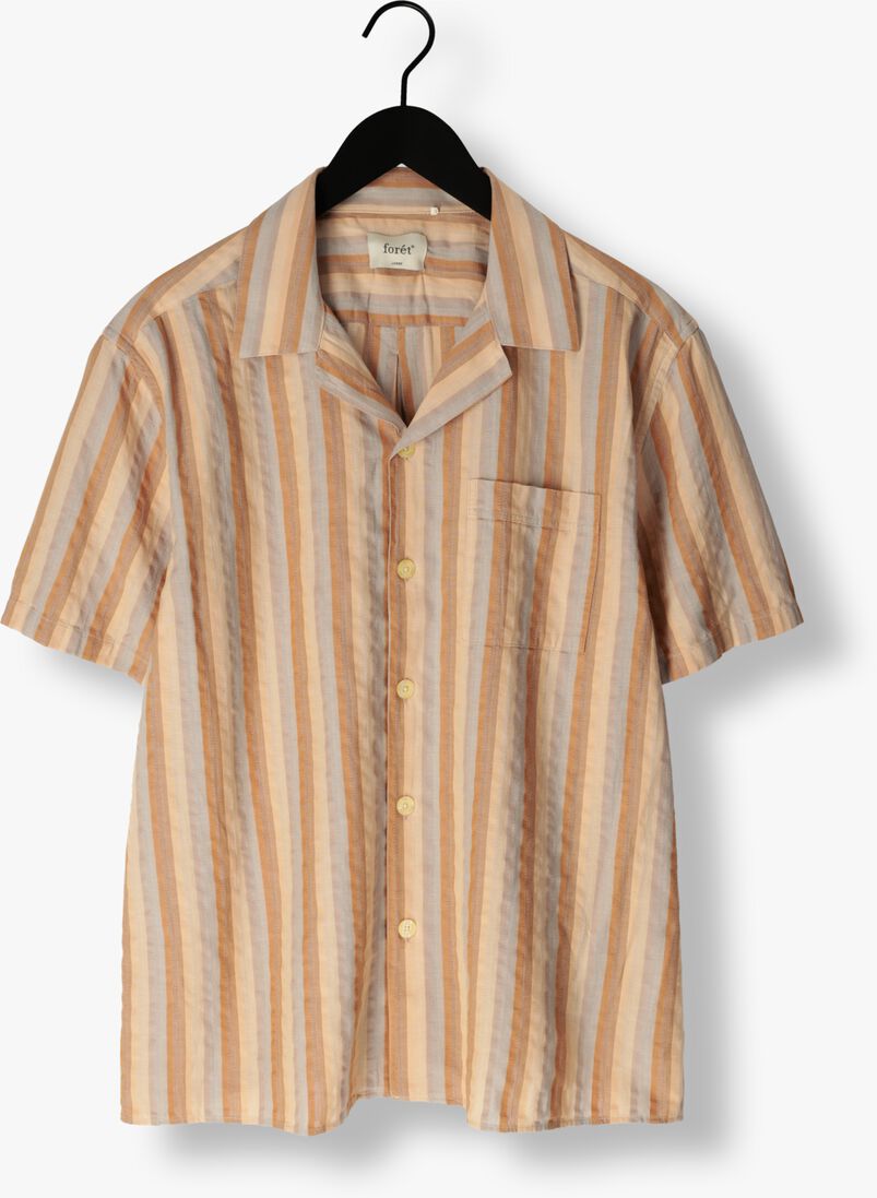bruine forét casual overhemd otter seersucker ss shirt