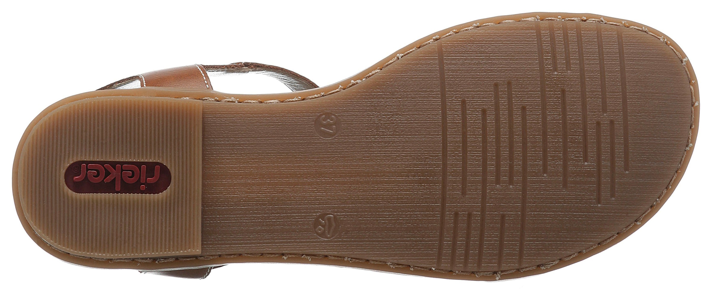 Rieker Riemchensandale  , Sommerschuh, Sandalette, Blockabsatz, mit angesagtem Schmuckelement