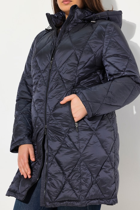 HYPRAR Steppjacke, Kapuze, 2-Wege-Zipper, Zipptaschen