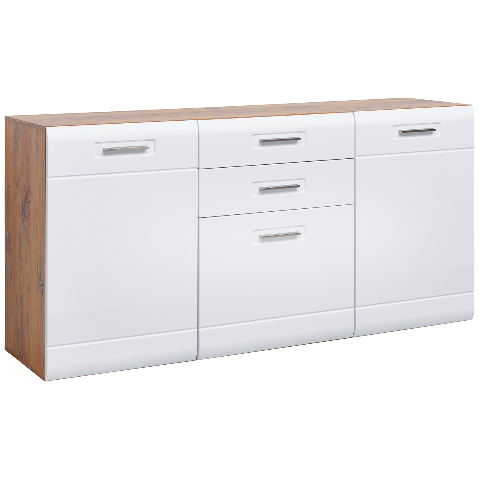 Luca Bessoni Sideboard AURIS - weiß-Flagstaff Eiche - 163 cm