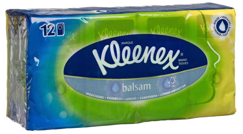 Kleenex Balsam Taschentücher<br>12 × 9 Stück