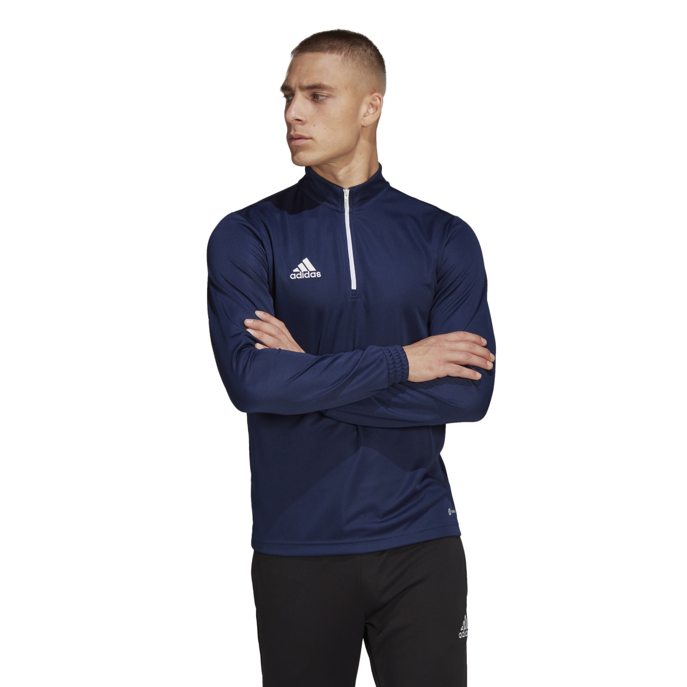 Adidas Entrada 22 Trainingstrui 1/4-Zip Donkerblauw Wit