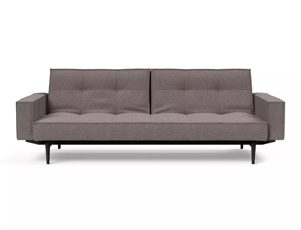 Schlafsofa mit Armlehnen Splitback Styletto schwarz