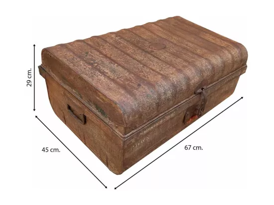 Valise en métal marron 67x45x29h