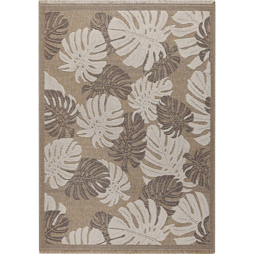 Tapis intérieur extérieur aspect jute marron tulum 9062 170 x 120 cm