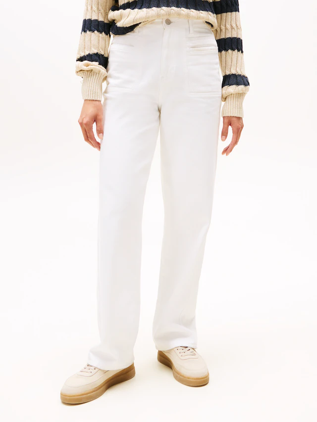 Tommy Hilfiger Straight-Jeans »DNM WHITE RELAXED STRAIGHT HW«