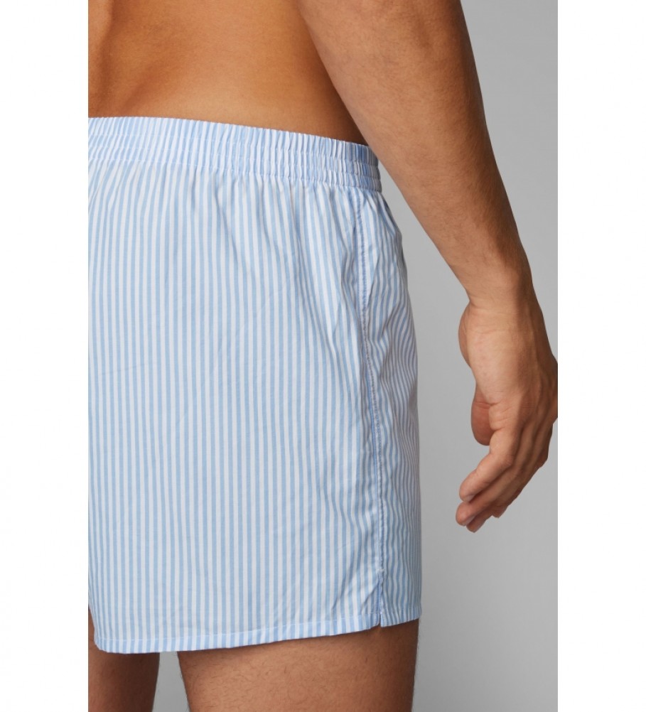 Conjunto de 2 shorts de pijama de popeline BOSS, cor azul (novo, sem uso).