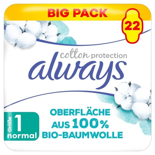 Always Ultra Cotton Protection Ultra Normal Damenbinden Mit Flügeln
