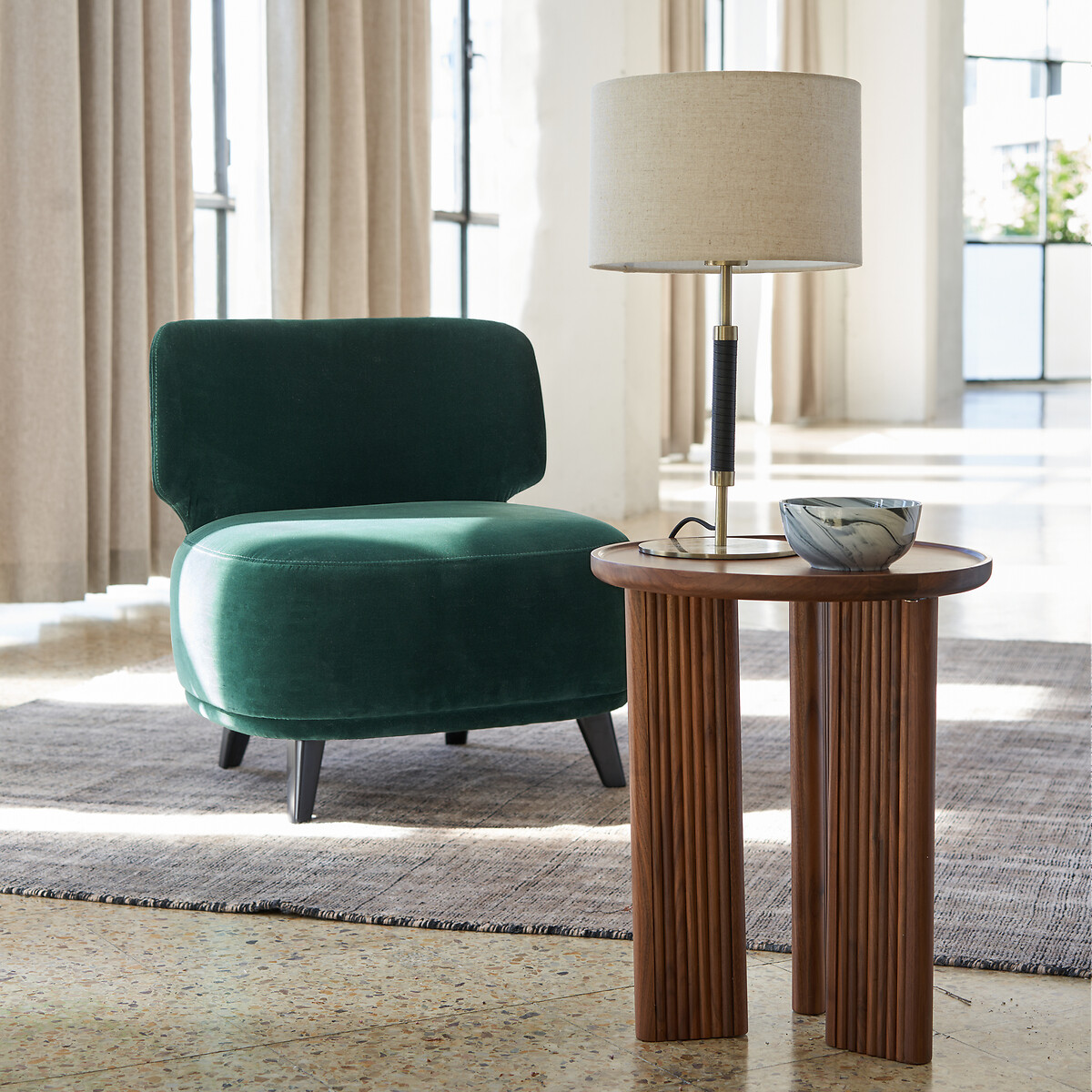 AM.PM<br>Fauteuil XL veludo Odalie, design E. Gallina