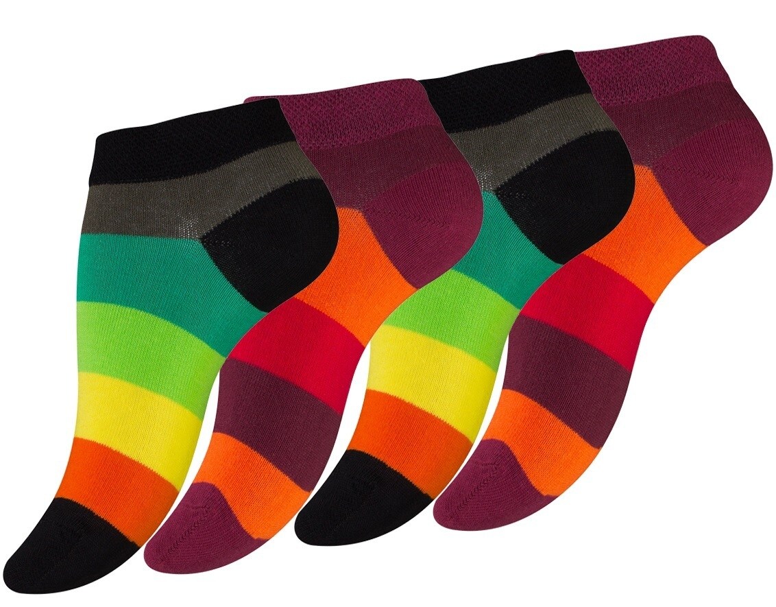 Vincent Creation® Sneaker Socken 8 Paar, mit Blockstreifen
