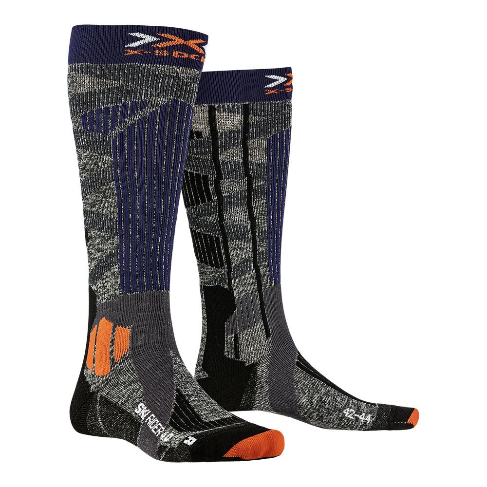 X-Socks SKI RIDER - Chaussettes stone grey/melange blue