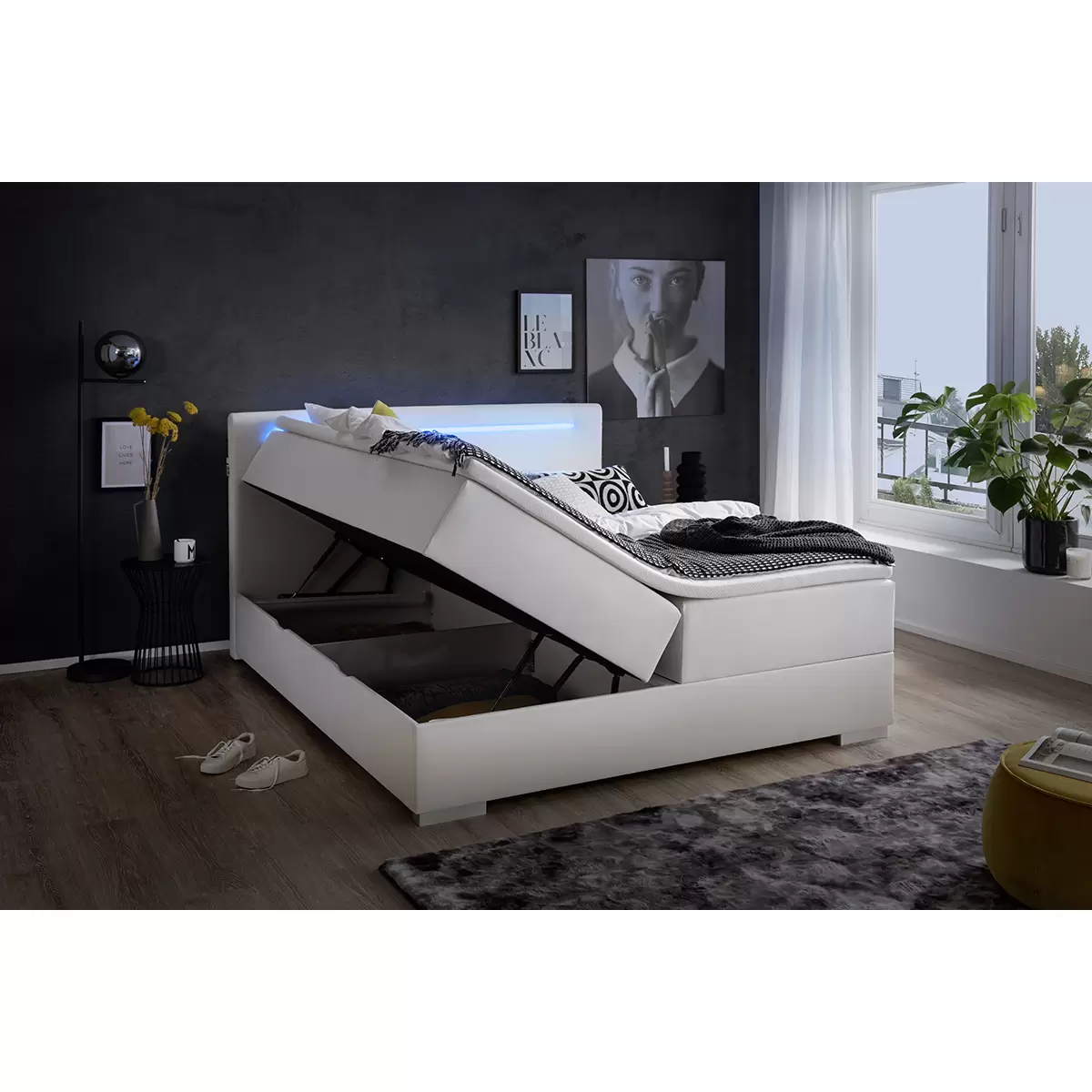 Boxspringbett Las Vegas I 160x200 weiss