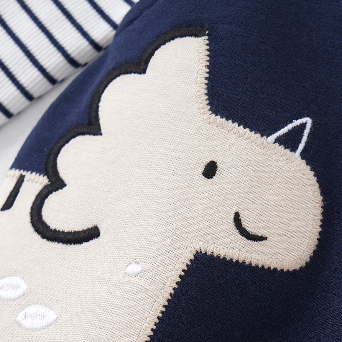 Topomini Newborn Strampler und Langarmbody im Set dunkelblau / weiss