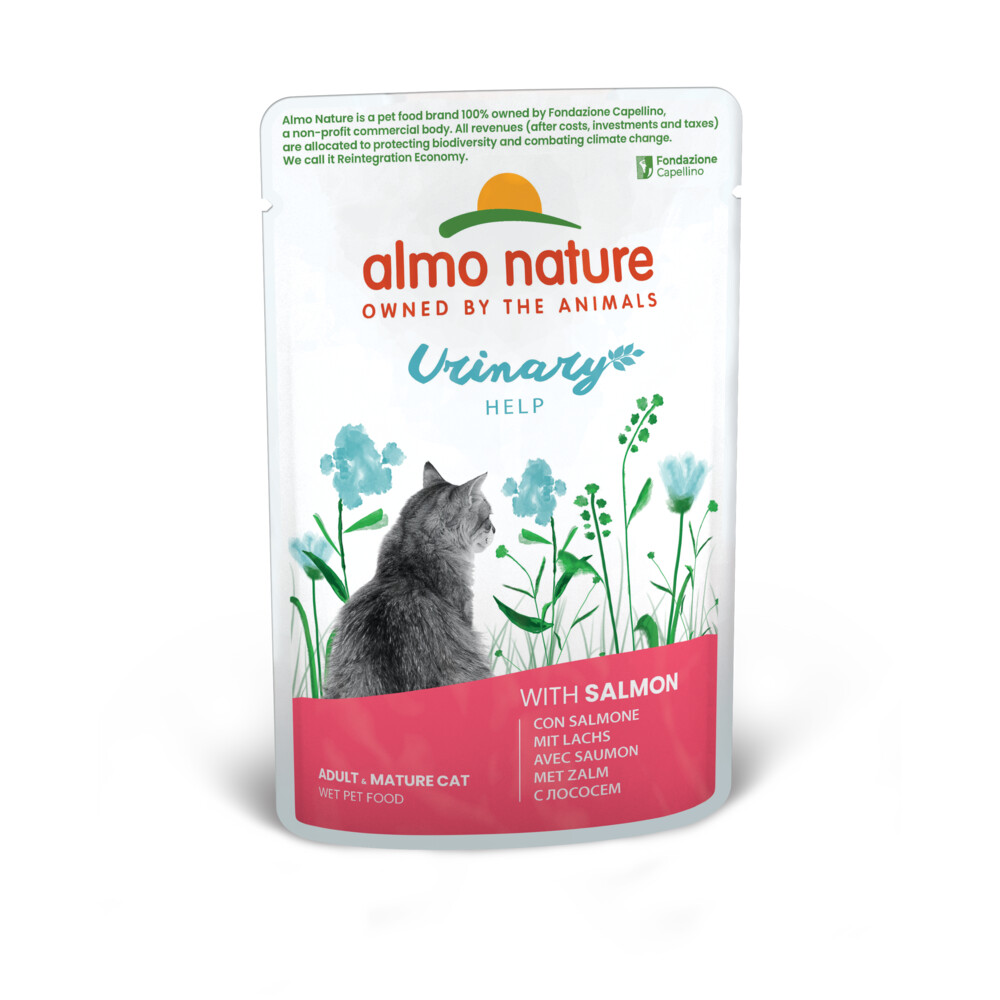 Almo Nature Urine Hulp Kattenvoer Nat Zalm70 gr