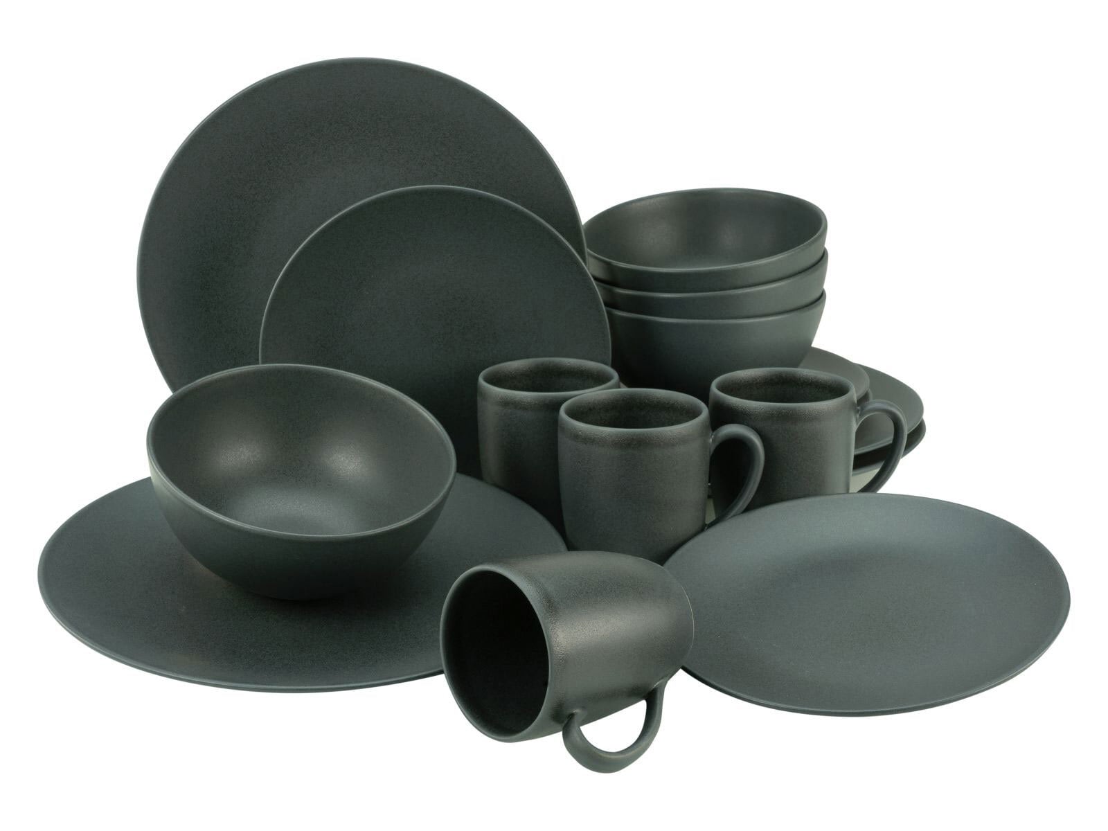 CreaTable Kaffeebecher SOFT TOUCH 6er Set 300 ml schwarz matt