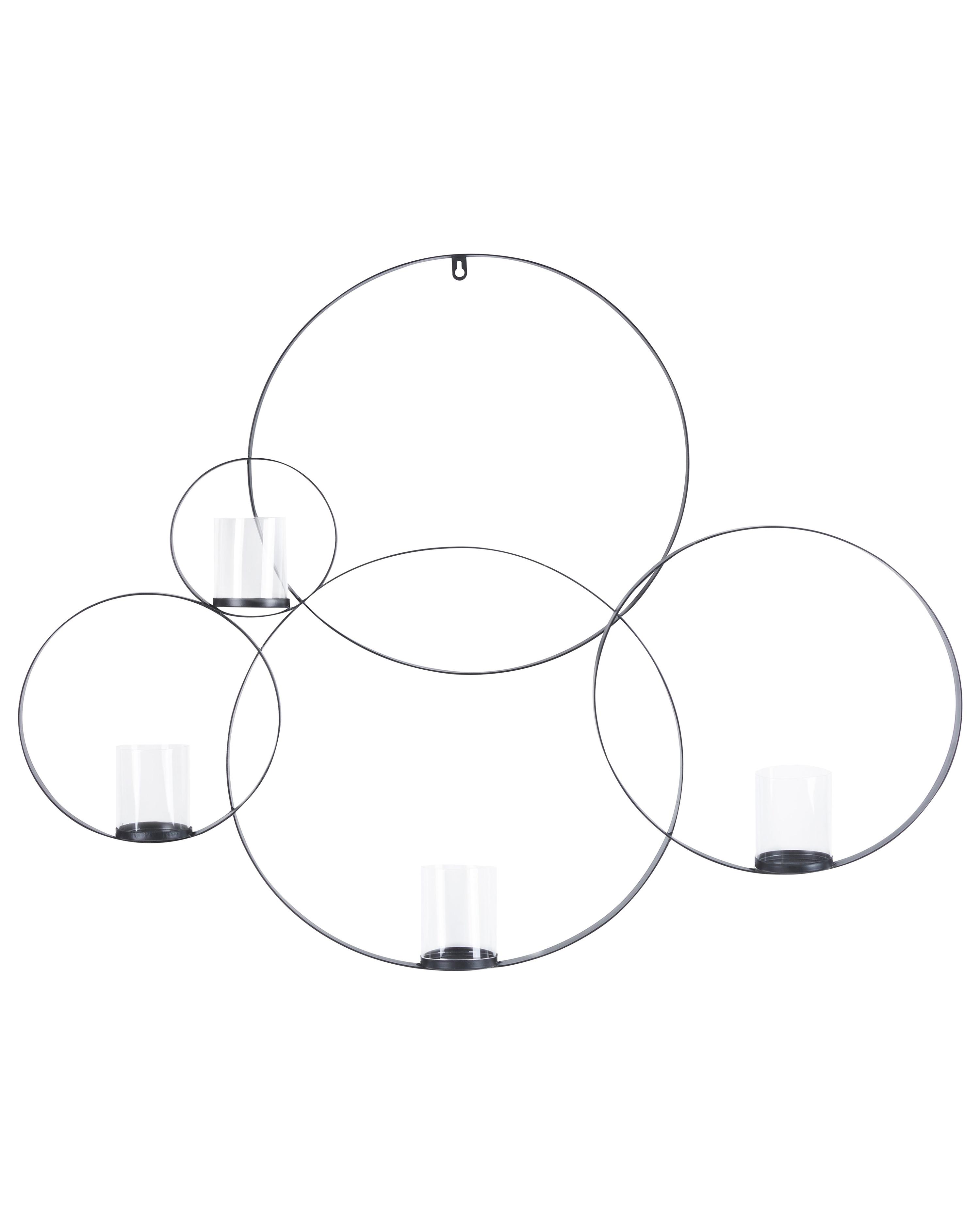 Wandkandelaar BURU Metaal 80 cm Zwart