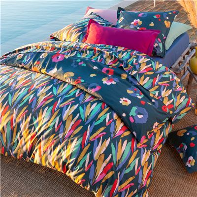 Linge de lit plumes colorées - BECQUET CRÉATION