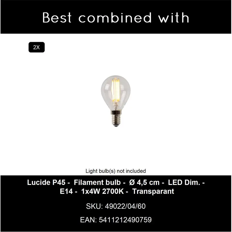 Lucide OVALIS Wandlamp - Mat Goud / Messing